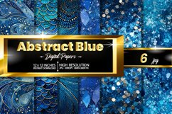 Abstract Blue Digital Papers Bundle Product Image 1
