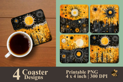 Solar Dreamscape Coaster Sublimation Design Product Image 1