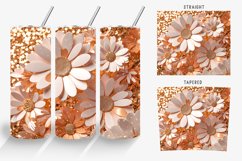 Sparkling 3D Flowers Tumbler Wrap