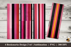 Color Stripes Bookmarks Sublimation Design Product Image 1
