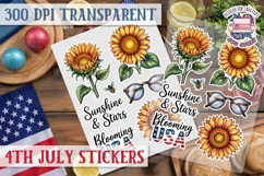 4th July sticker sheet USA Scrapbook PNG Independent Day Product Image 1