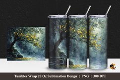 Beauty of Rain Tumbler Wrap Sublimation Design 1 Product Image 1