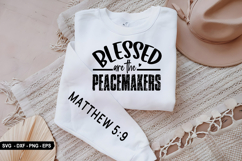 Blessed Are The - Christian Sleeve T-Shirt Design Product Image 1