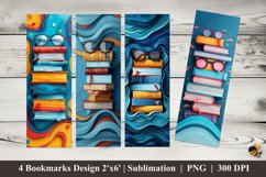 Books Bookmark Sublimation Design Product Image 1