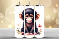 Monkey Tumbler Wrap| Tumbler Sublimation Wrap Product Image 1