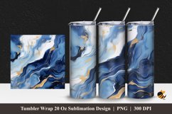 Blue Saphire Tumbler Wrap Sublimation Design 1 Product Image 1