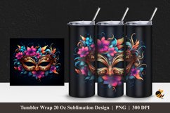 Beauty Mask Tumbler Wrap Sublimation Design 1 Product Image 1