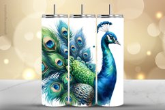 Peacock Tumbler Wrap| Tumbler Sublimation Wrap Product Image 1