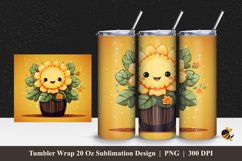 Baby Flower Tumbler Wrap Sublimation Design 1 Product Image 1