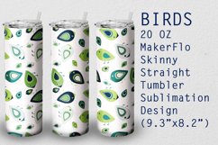 Tumbler Straight 20 OZ Sublimation Bird Wrap Design Product Image 1