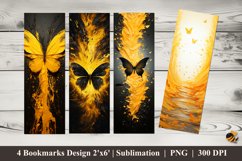 Butterfly Color Splash Bookmarks Sublimation Design Product Image 1