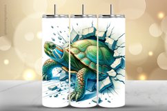 Turtle Tumbler Wrap| Tumbler Sublimation Wrap Product Image 1