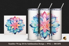 Magic Flowers Tumbler Wrap Sublimation Design 1 Product Image 1