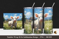 Tiny Farm Animals Tumbler Wrap Sublimation Design 1 Product Image 1