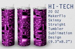 Tumbler Straight 20 OZ Sublimation Hi-Tech Wrap Design Product Image 1