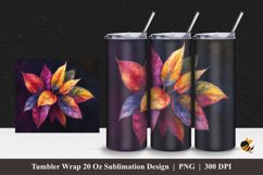 Painting Aglaonema Tumbler Wrap Sublimation Design 1 Product Image 1