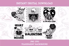 Creepy Valentine SVG/PNG file, Spooky Valentine svg/png file Product Image 1