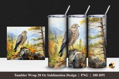 Northern Goshawk Bird Tumbler Wrap Sublimation Design 1 Product Image 1