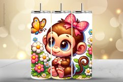 Monkey Tumbler Wrap| Tumbler Sublimation Wrap Product Image 1