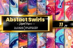 Abstract Swirls Digital Papers Bundle Product Image 1