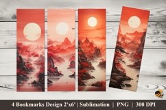 High Mountain Bookmarks Sublimation Design Product Image 1