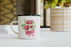 Watercolor Rose Flower Bouquets. Sublimation PNG Clipart. Product Image 7