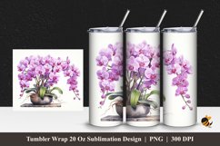 Phalaenopsis Tumbler Wrap Sublimation Design 1 Product Image 1