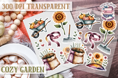 Cozy Garden sticker sheet Flowers Botanical PNG Cute Product Image 1