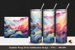 Ink blend Tumbler Wrap Sublimation Design 1 Product Image 1