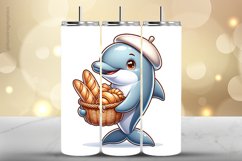 Dolphain Tumbler Wrap| Tumbler Sublimation Wrap Product Image 1