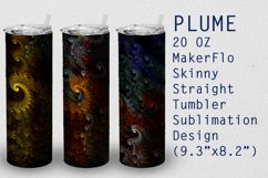 Tumbler Straight 20 OZ Sublimation Plume Wrap Design Product Image 1