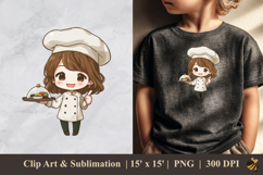 Cute Chef DTF Sublimation Clipart Design 1 Product Image 1