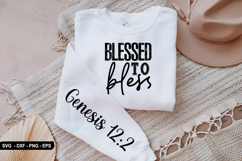 Blessed to bless - Christian Sleeve T-Shirt Design Product Image 2