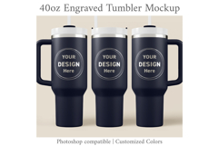 40oz Engraved Tumbler Mockup Product Image 1
