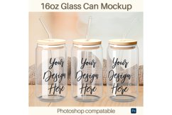 16oz Glass Can Mockup Product Image 1