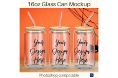 16oz Glass Can Mockup Product Image 1