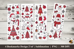 Winter Doodle Bookmarks Sublimation Design Product Image 1