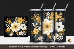 Common Flower Tumbler Wrap Sublimation Design 1 Product Image 1