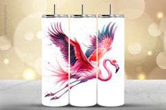 Flamingo Tumbler Wrap| Tumbler Sublimation Wrap Product Image 1