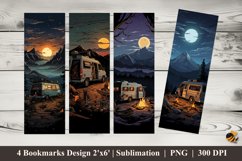 Camping Van Bookmarks Sublimation Design Product Image 1