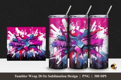 Graffity Splash Tumbler Wrap Sublimation Design 1 Product Image 1