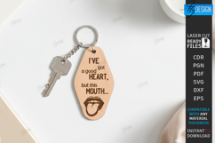 Sarcastic Motel Keychain Laser Cut | Sassy Key Tag SVG | CNC Product Image 1