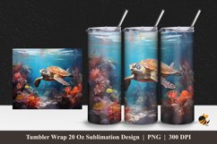 Sea Of Animals Tumbler Wrap Sublimation Design 1 Product Image 1