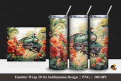 Old Train Tumbler Wrap Sublimation Design 1 Product Image 1