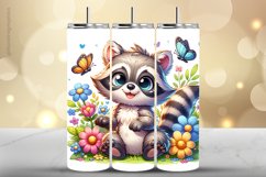 Raccon Tumbler Wrap| Tumbler Sublimation Wrap Product Image 1