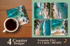 Natural Beach Coaster Sublimation Designs Product Image 1