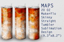 Tumbler Straight 20 OZ Sublimation Topographic Wrap Design Product Image 1