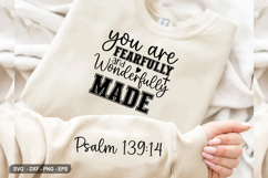 You are fearfully and - Christian Sleeve T-Shirt Design Product Image 1