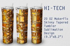 Tumbler Tapered 20 OZ Sublimation Hi-Tech Wrap Design Product Image 1