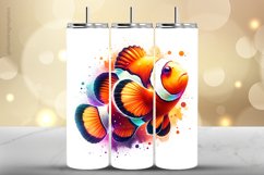 Clown Fish Tumbler Wrap| Tumbler Sublimation Wrap Product Image 1